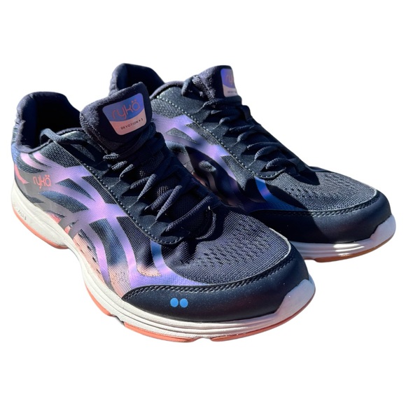 Ryka Devotion Plus 3 Walking Athletic Shoe Navy Blue Iridescent Overlay - Picture 13 of 16